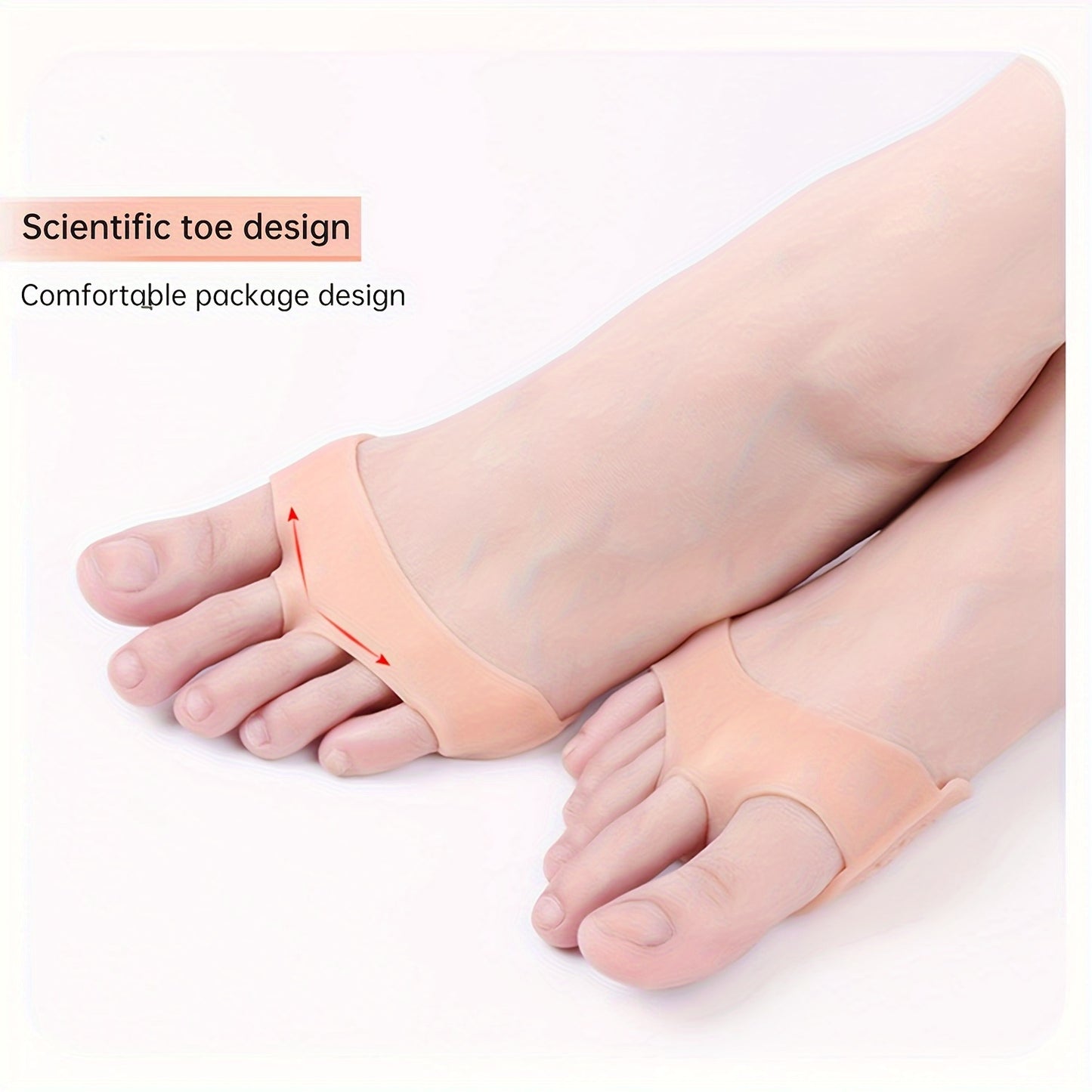 1 Pair of Silicone Foot Pads, Including Forefoot and Insole with Honeycomb Mesh Texture