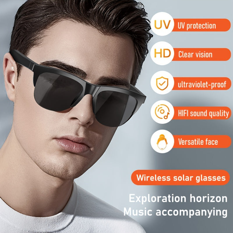 Koipsse New Smart Wireless V5.3 Fashion Glasses with multifunctional features including wireless calls, music playback, outdoor sports headphones, rechargeable HIFI sound quality, HD