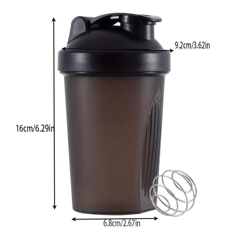 BPA-Free Protein Shaker Bottle with Leakproof Lid and Stainless Steel Mixing Ball - Hand wash only, ideal for gym and travel.