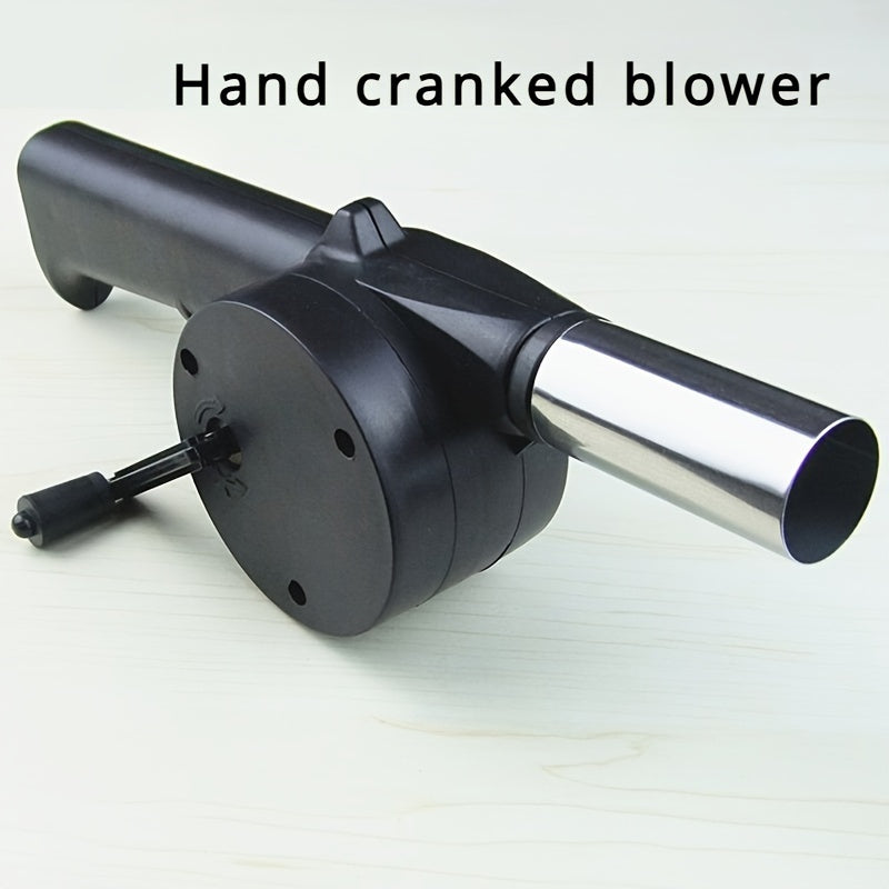 Portable Manual Air Blower: Handheld Charcoal Fan for Outdoor Grilling and Camping, Made of ABS Material, No Electricity Required, Includes Barbecue Fan Accessory