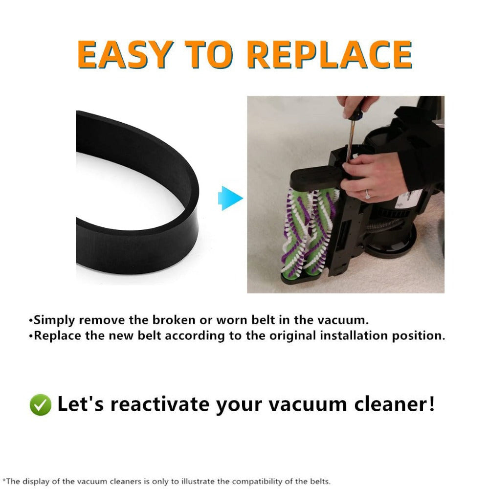 Replace the belt on your Bissell upright vacuum with this 1pc replacement belt. Compatible with models 7, 9, 10, 12, and 14, this durable accessory allows for power supply-free operation. Get a thorough and efficient clean with the 3031120 & 32074