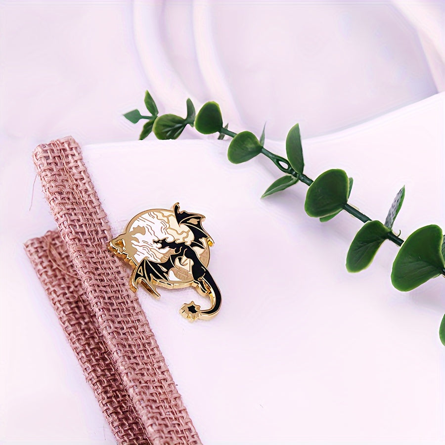 Enamel pin features a Fourth Wing Dragon design, perfect for adding a touch of cuteness to any outfit. This unique alloy collar pin is a stylish and versatile gift for jackets, bags, and hats. Perfect for women who love to accessorize with fun and quirky