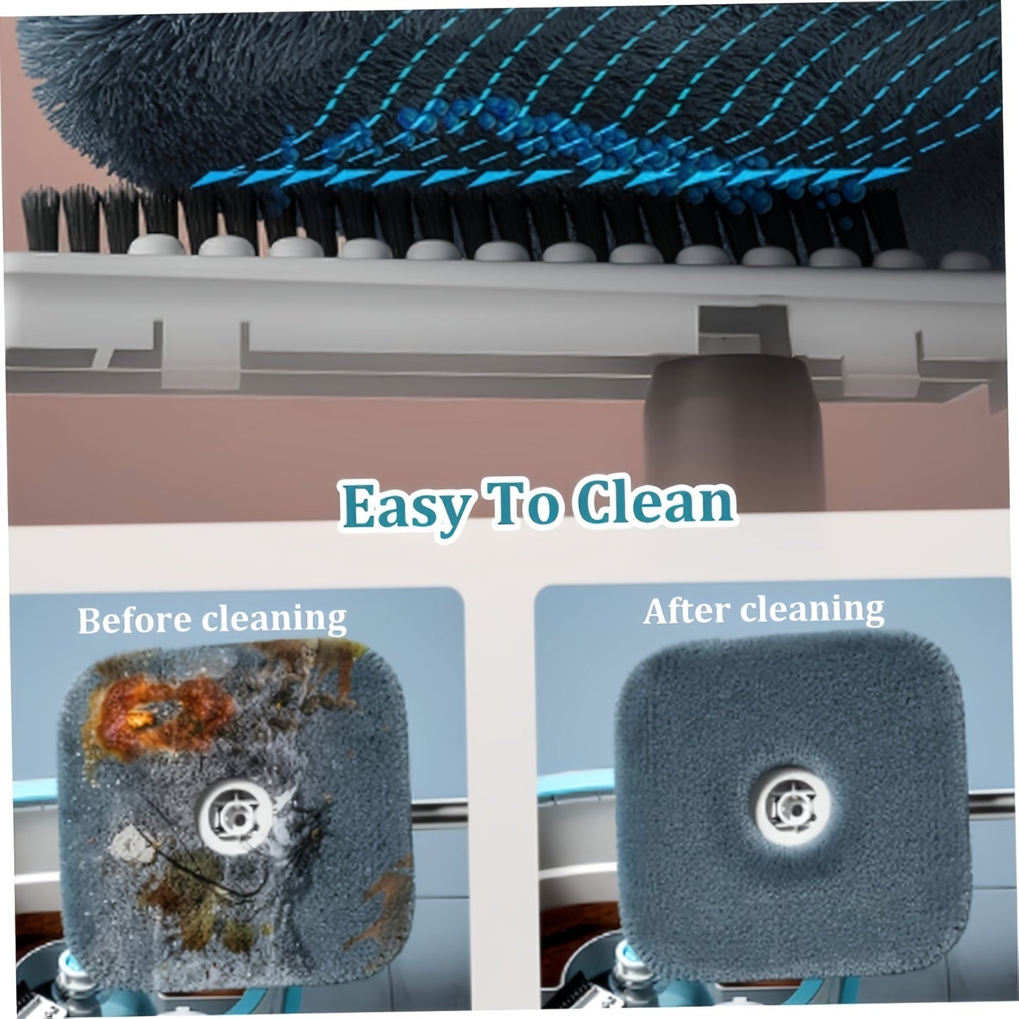 This all-in-one cleaning tool includes a handheld mop with bucket, two microfiber mop heads, a rotating floor cleaner, and a dust mop. It is perfect for all-purpose wet and dry cleaning in various areas of the house, such as the home, kitchen, bathroom