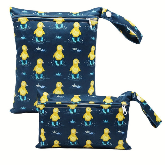 Asenappy Duck Print Diaper Bag Set - 2 Pieces