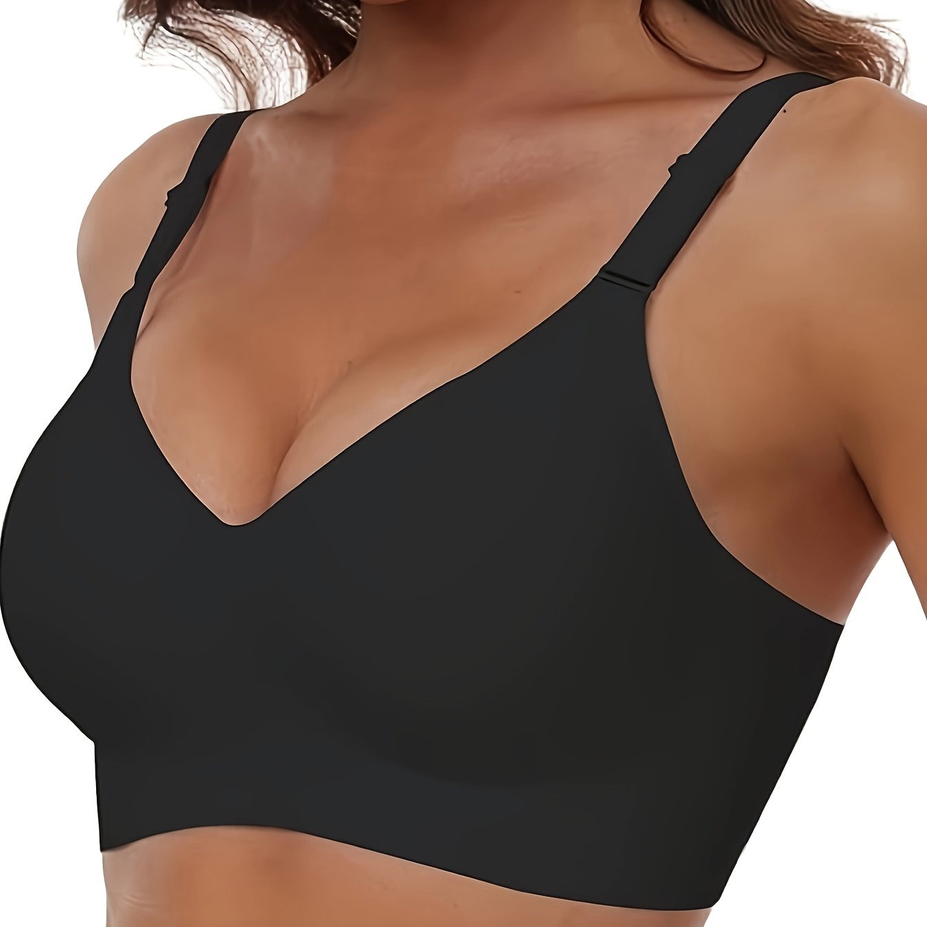 Wireless cami bra with push-up support, comfortable and seamless, for women's lingerie and underwear.