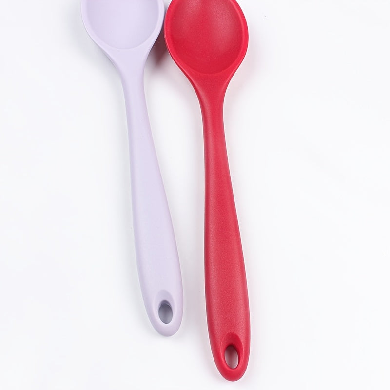 1 piece of silicone soup spoon for meals, kitchen cutlery, and tools.