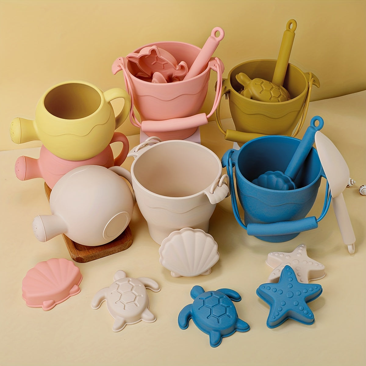 Get ready for sustainable summer fun with our Eco-Friendly Children's Beach Toys Set - includes a spray bottle, sand bucket, shovel and more! Ideal for outdoor play in the sun.