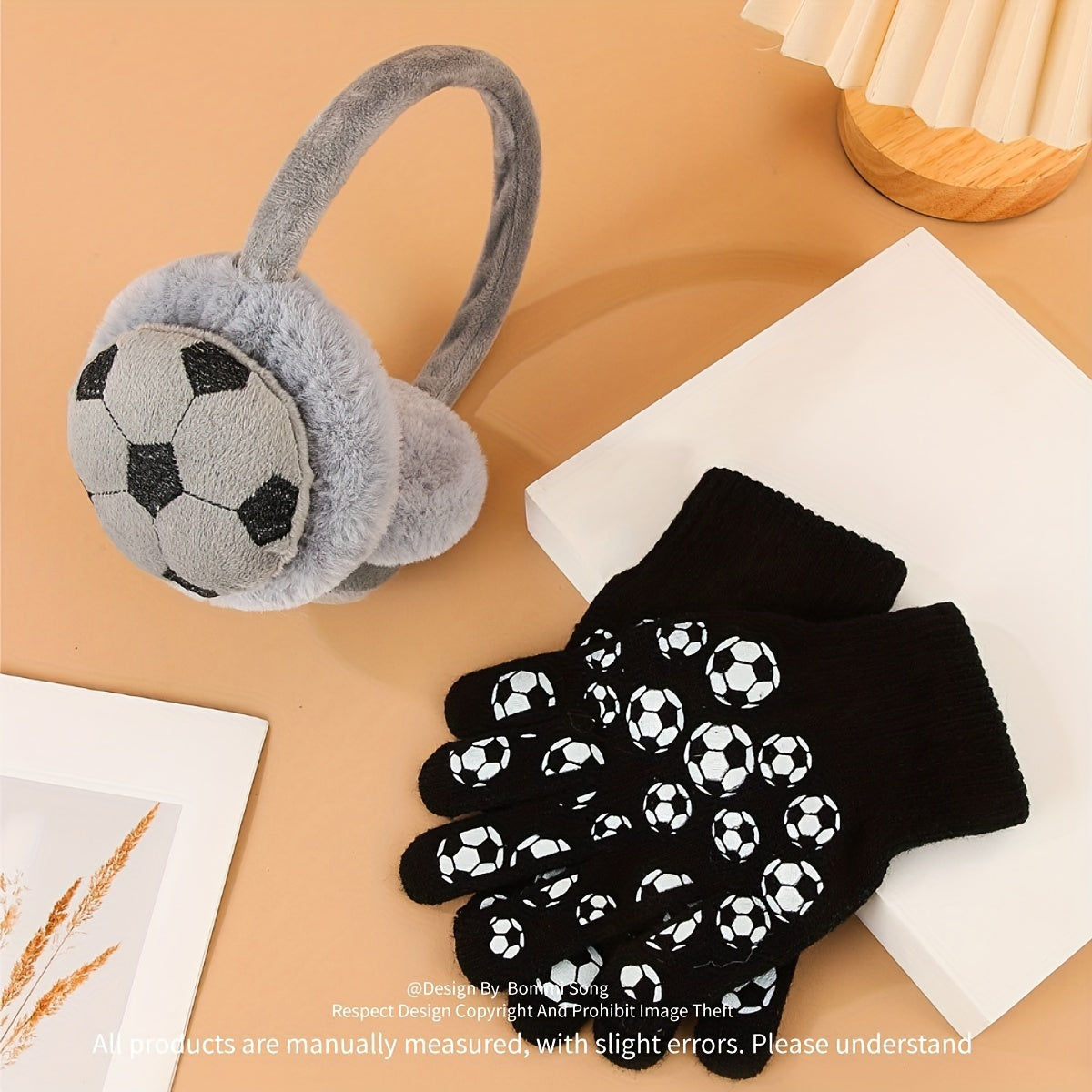 Stay warm and stylish with our Winter Sports Themed Acrylic Earmuffs and Gloves Set. These stretch fit ear warmers feature a knitting weave and are perfect for outdoor activities. Hand wash only. Suitable for both men and women, this unisex cold weather