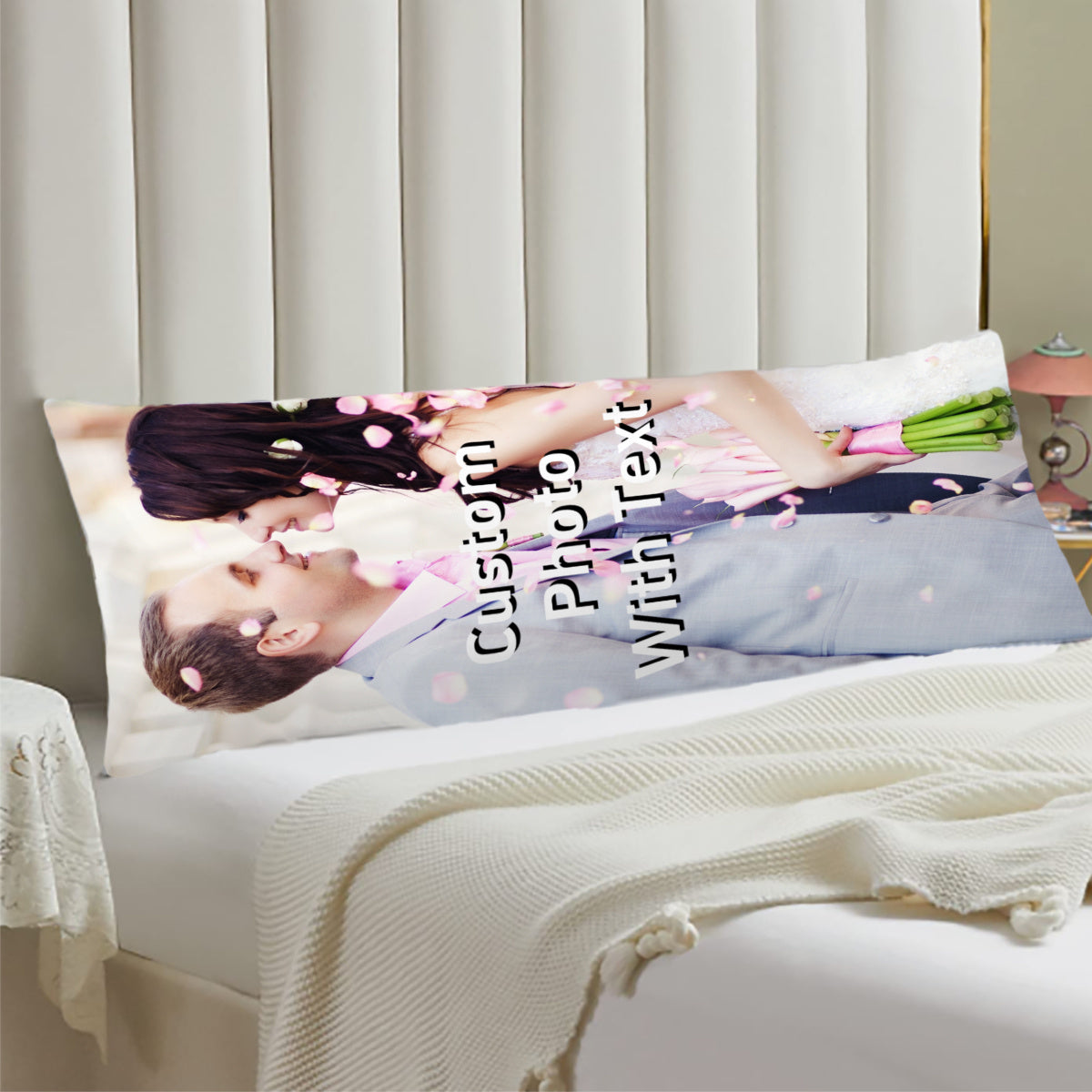 Get yourself a Personalized Photo Long Pillowcase! This double-sided, soft plush pillowcase is perfect for home decor and gifts. It's ideal for special occasions like Valentine's Day, Christmas, and Thanksgiving. Measuring at 50.8x137.16 cm, this