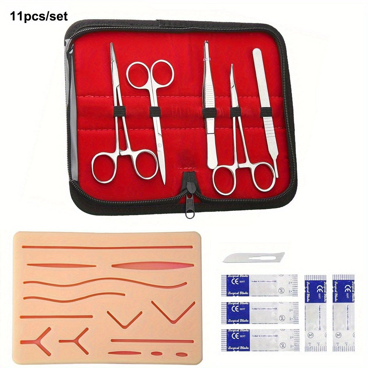 11-piece Silicone Suture Training Set