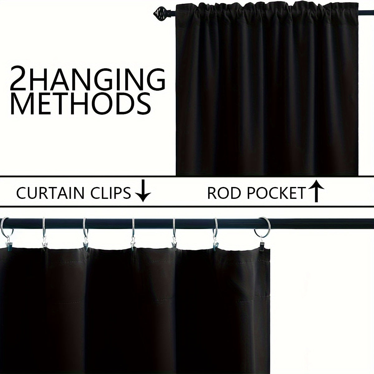 Add a touch of elegance to your kitchen or living room with this stylish, solid color blackout curtain. The rod pocket design makes it easy to hang, while the simple modern style adds a chic flair to any space. Perfect for adding some privacy to your