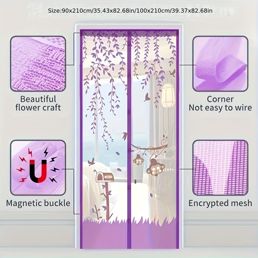 Магнитная сетчатая занавеска с магической лентой для защиты от комаров и мягкая марлевая дверь летом. Отлично подходит для спален, домов и перегородок.