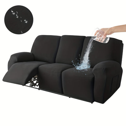 8-piece waterproof milk sofa slipcover set for summer, ideal for protecting furniture in home and office décor.