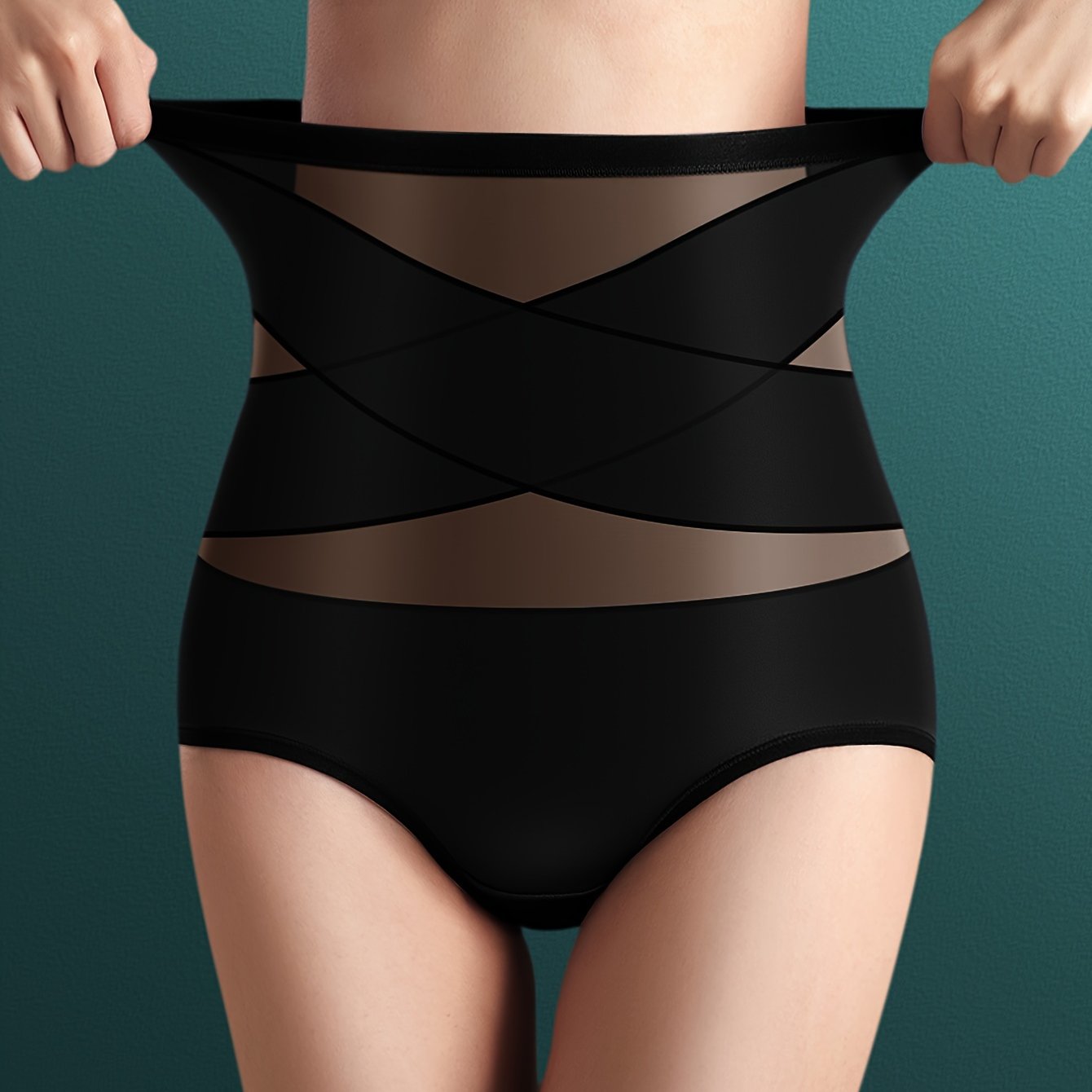 High waisted body shaper underwear with tummy control.