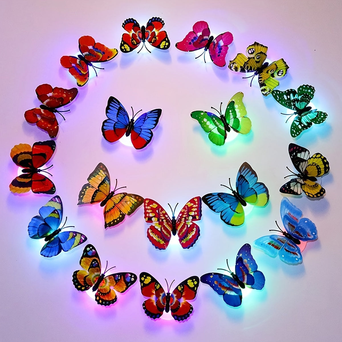 Vibrant 3D Butterfly LED Night Light - Ideal for Nursery, Garden, Backyard, and Party Decor, Battery Operated