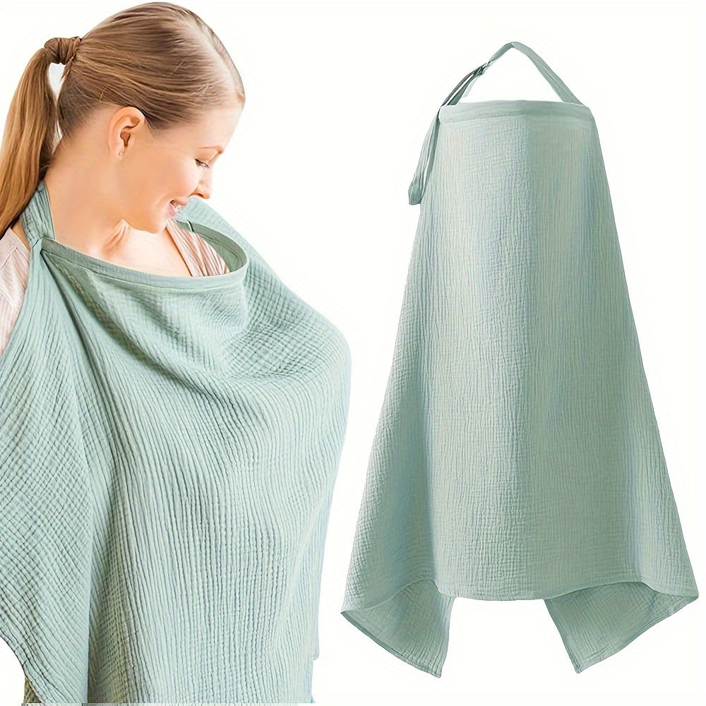 Versatile Nursing Apron made of Breathable Muslin Fabric - Provides Privacy and Comfort for Breastfeeding Mothers and Babies