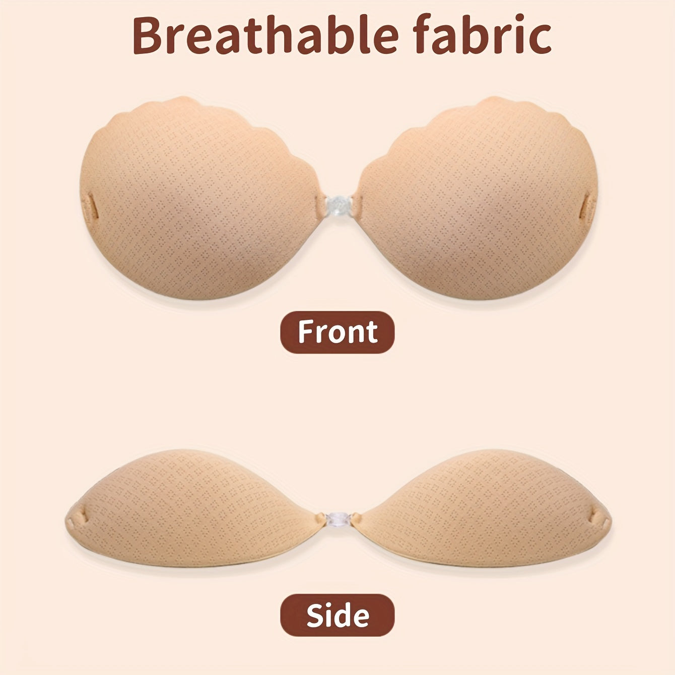 1pc Invisible Stick-On Lift Bra for Women, Strapless & Seamless Silicone Adhesive Push Up.