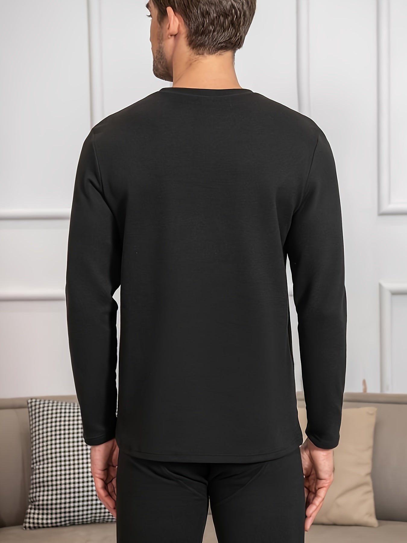 Men's warm thermal underwear tops with high elasticity and high quality material, designed for winter weather. (Tops only)