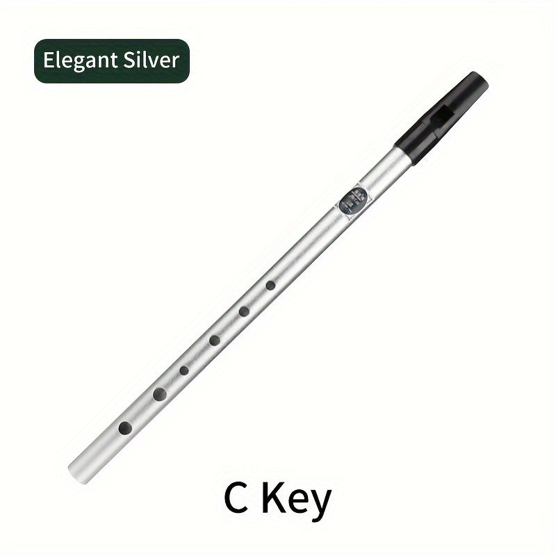 Beginner-friendly Irish whistle in C/D key made of aluminum alloy.