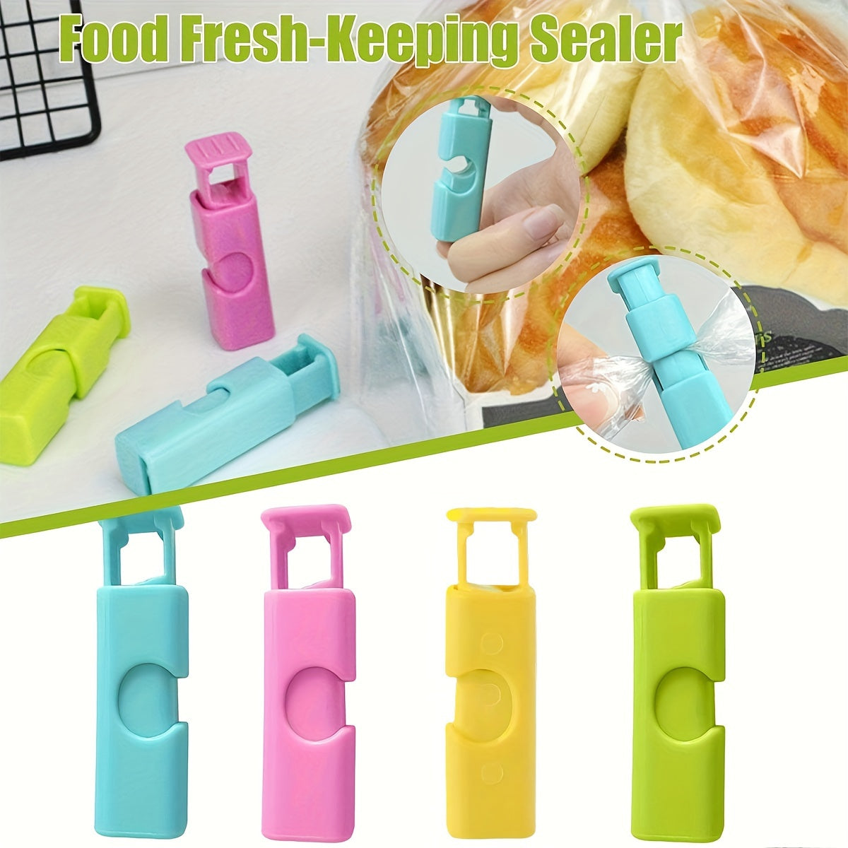 Discover the Food Preservation Sealing Clips: Introducing the 2024 New Spring Sealing Clamp Tool. This versatile Multi-Purpose Plastic Sealer is a must-have for your kitchen. The Press-Type Spring Sealing Clamp is a multifunctional tool that is perfect