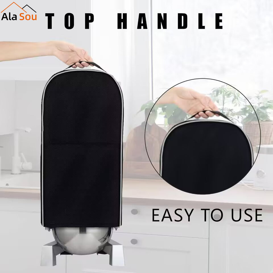 Protect your kitchen appliances with AlaSou Kitchen Appliance Covers. These covers are dust and stain resistant and come with a convenient storage bag. Perfect for stand mixers, food processors, and other appliances, these covers are designed in black