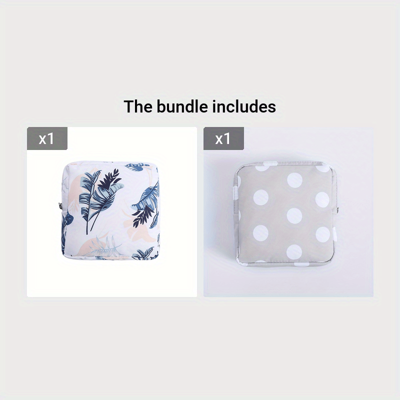 Cartoon printed portable storage bag for menstrual products. Large capacity, waterproof, suitable for organizing girl's belongings. Can also be used for storing headsets, coins, art