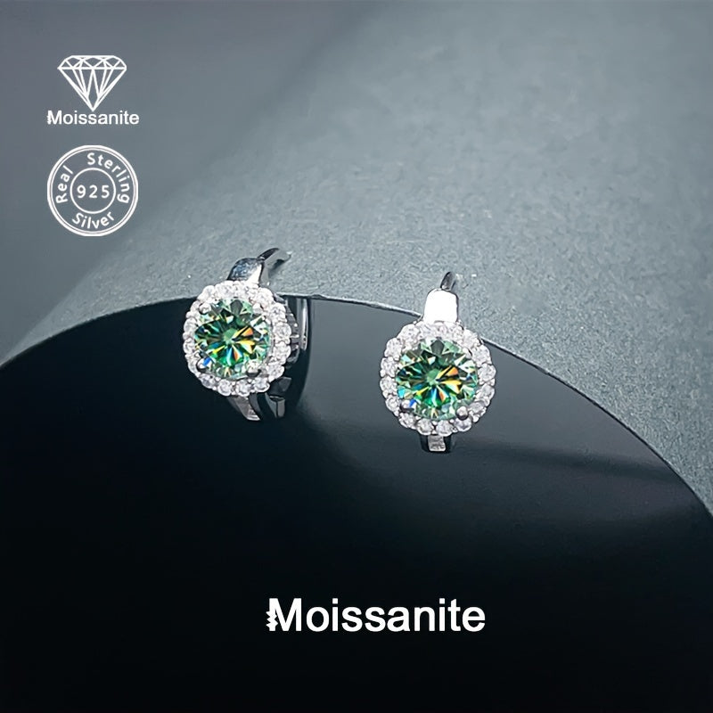 Elegant and luxurious, these 1 Carat Moissanite Earrings feature a stylish design crafted from 925 Sterling Silver. Perfect for fashionable women, these studs are ideal for weddings, banquets, Christmas, and New Year celebrations. A versatile accessory