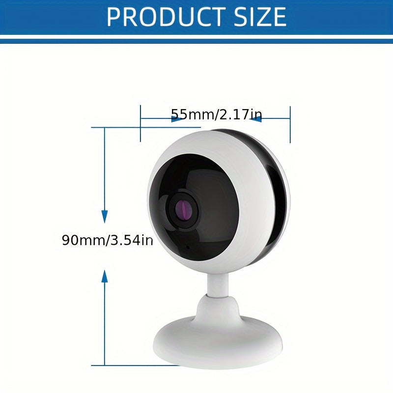 Smart Baby Monitor Camera with 1080P resolution, equipped with Motion Detection, Sound Detection, and Sound Alarm features. Perfect as a gift for Christmas, Halloween, and Thanksgiving. Memory card not included, must be purchased separately.