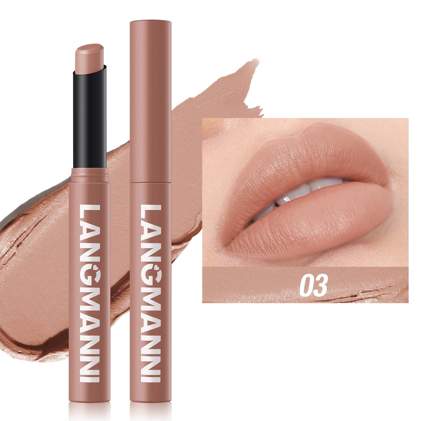 Smooth Velvet Matte Lipstick, Moisturizing, Easy to Apply with Natural Shine.