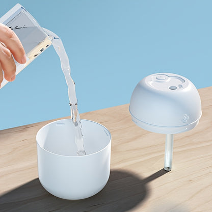 Compact USB-powered AromaRelax Humidifier with LED Lights - Ideal for any room or car. Multi-room compatible, easy to use, and doubles as an aroma diffuser.