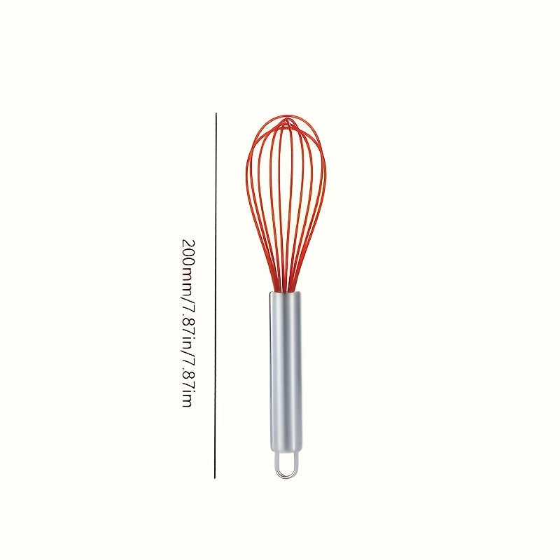 Silicone Whisk with Stainless Steel Wire for Cooking & Baking - Heat-Resistant, Non-Electric Kitchen Tool for Blending, Whisking, Beating - Includes Colorful Gift Box, Balloon Whisk, Egg Beater