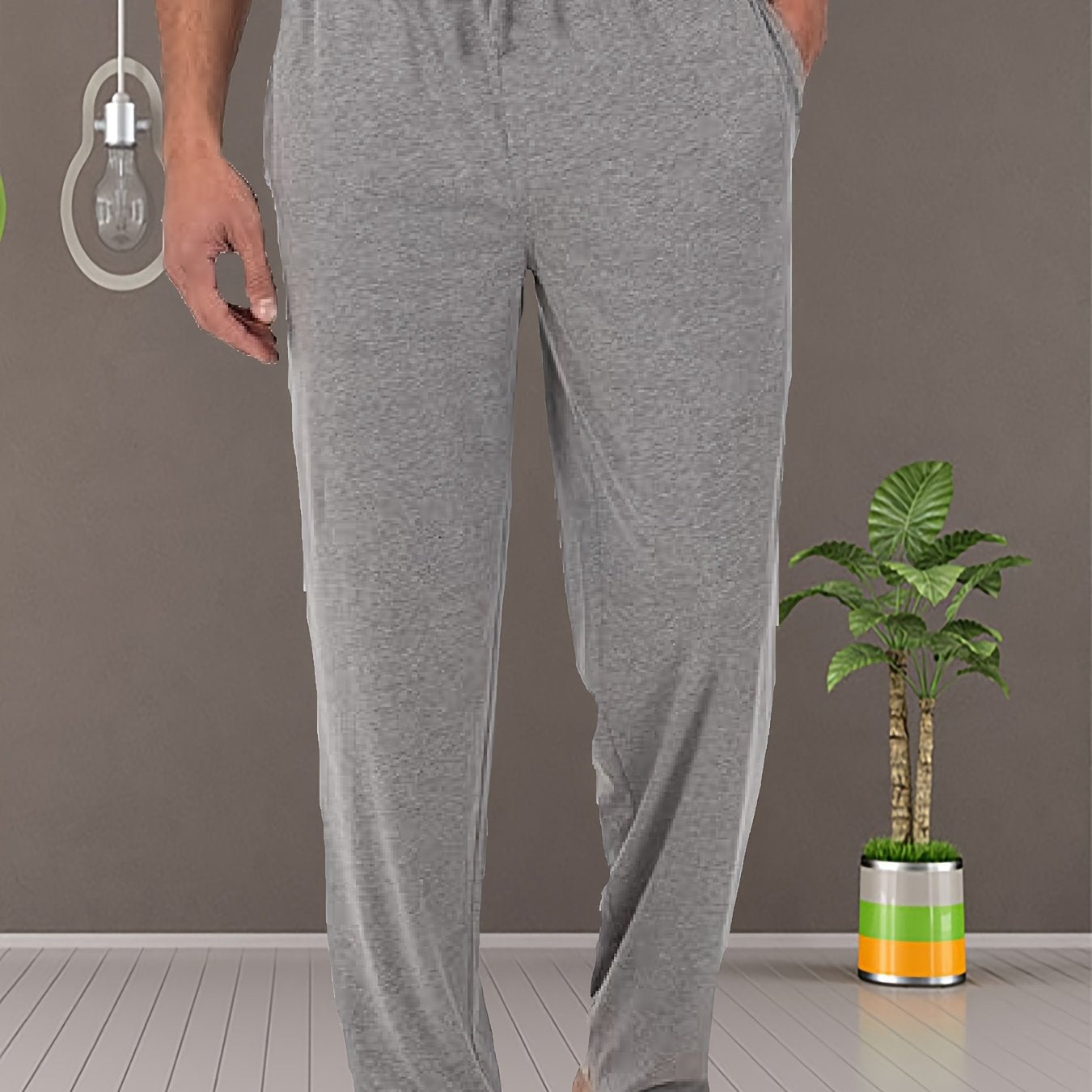 Men's stylish solid pajama pants.