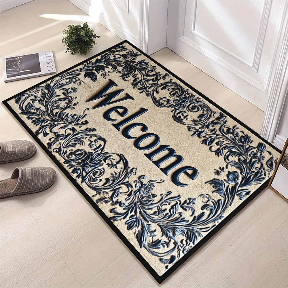 Stylish Braided Welcome Doormat - Slip-Resistant, Easy to Clean with Rubber Backing, Great for Any Room in the House - Perfect Holiday Gift & Decor Piece