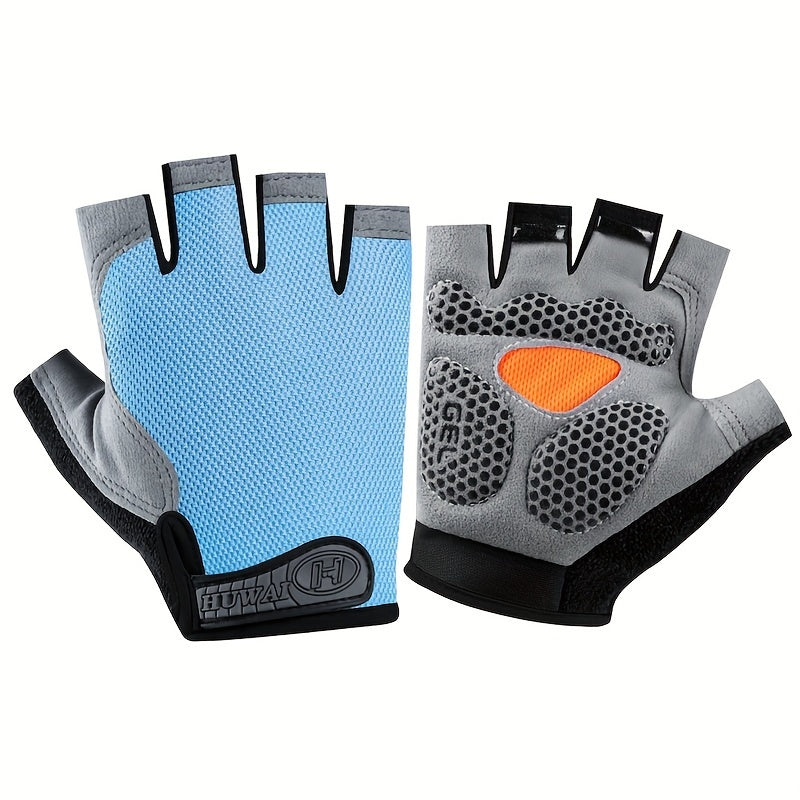 1 Pair of Ximax Half-Finger Fitness Gloves for Outdoor Sports, Non-Slip and Breathable