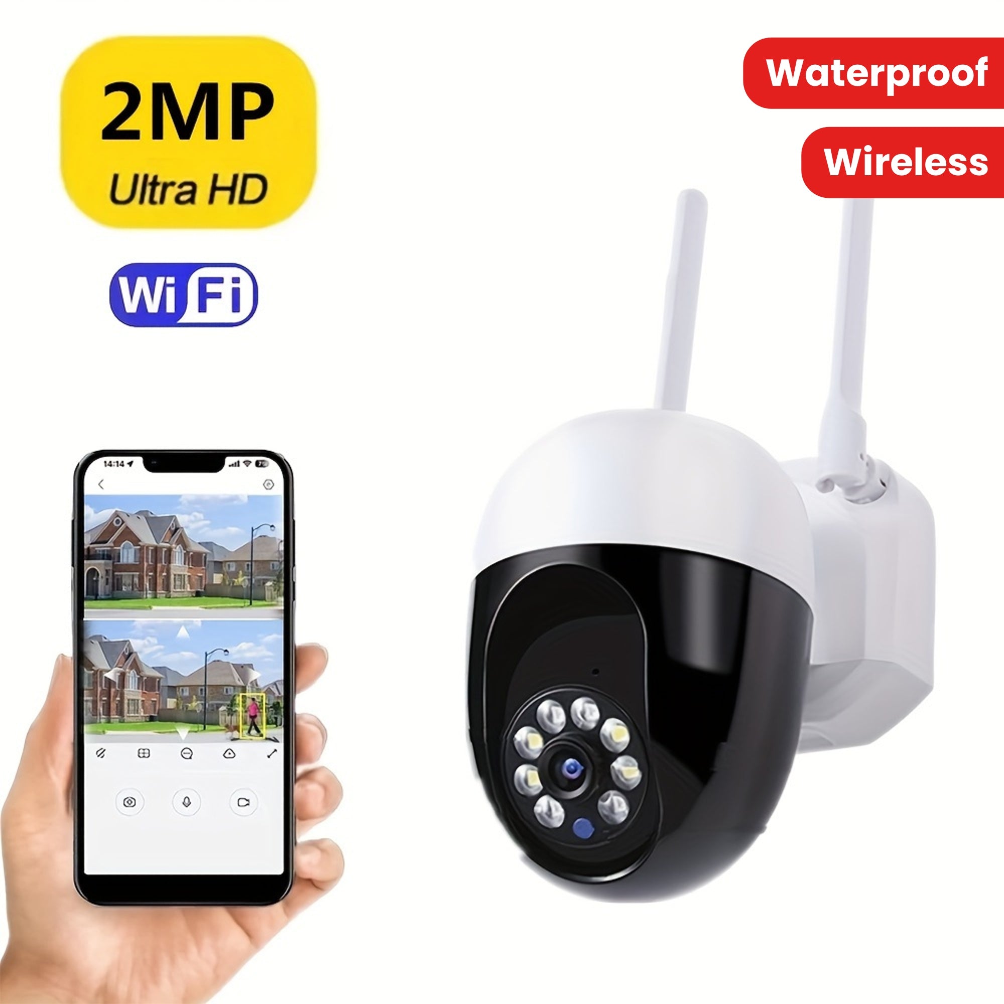 5G WiFi Outdoor Security Camera with Night Vision, Color Monitoring, Smart Tracking, and Waterproof Design - USB Powered for Home Surveillance