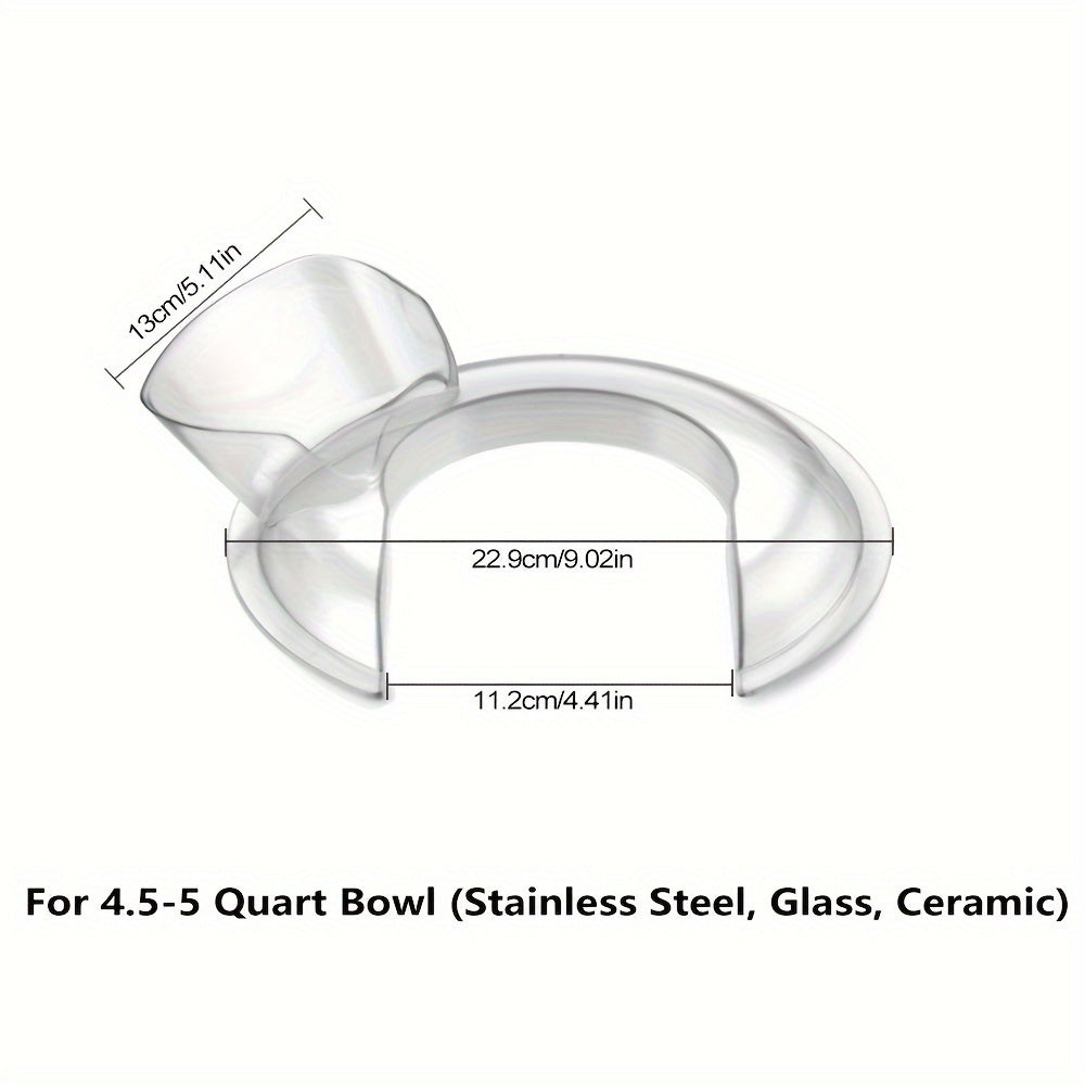 Upgrade your kitchen mixer bowls with this durable anti-splash splash guard made from PC material. Designed to fit Chef Machine accessories, this replacement spatter shield will keep your countertops clean while you mix and prepare ingredients.