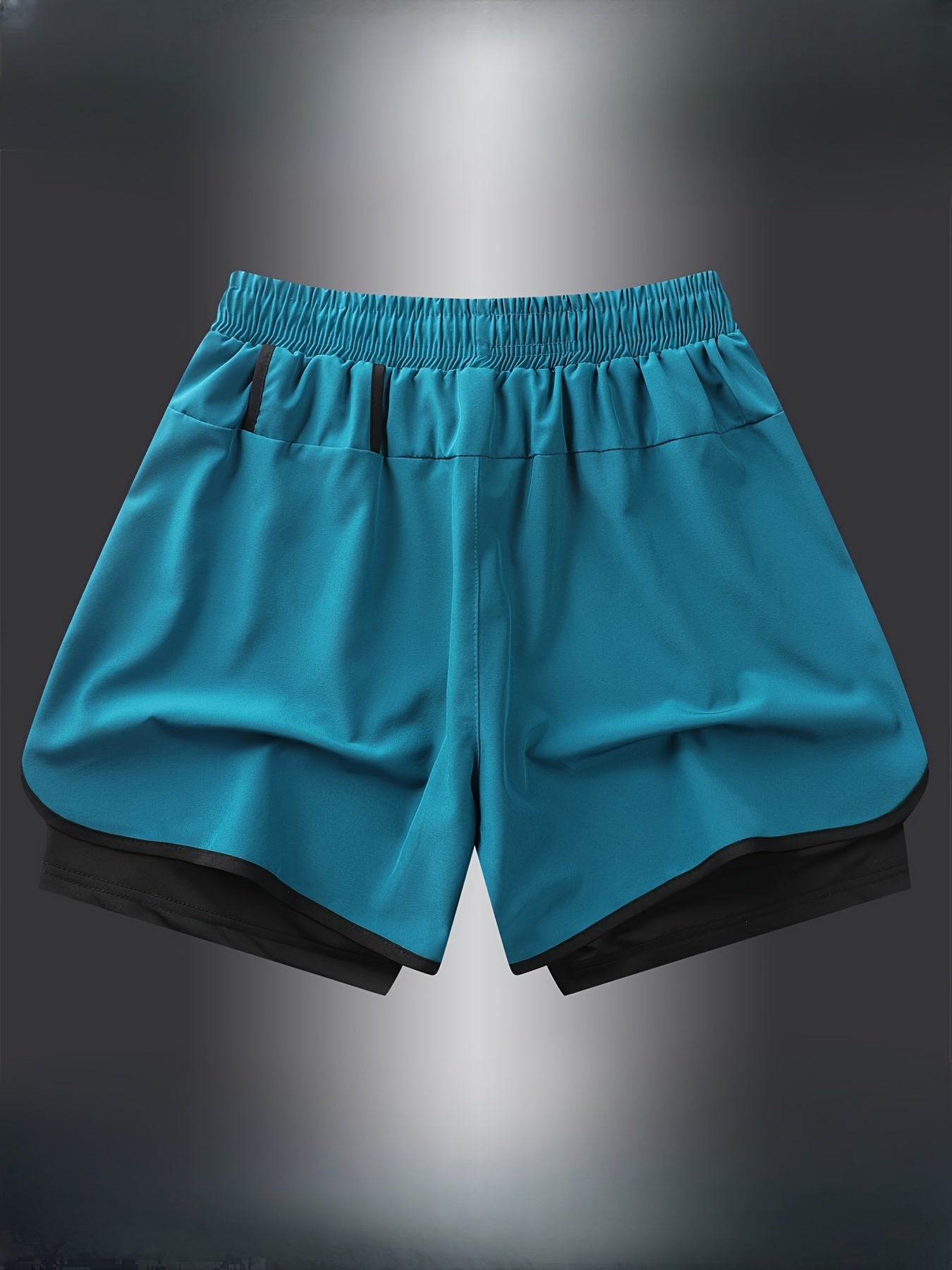 Men's sports shorts with fake two-piece design, perfect for training and running.