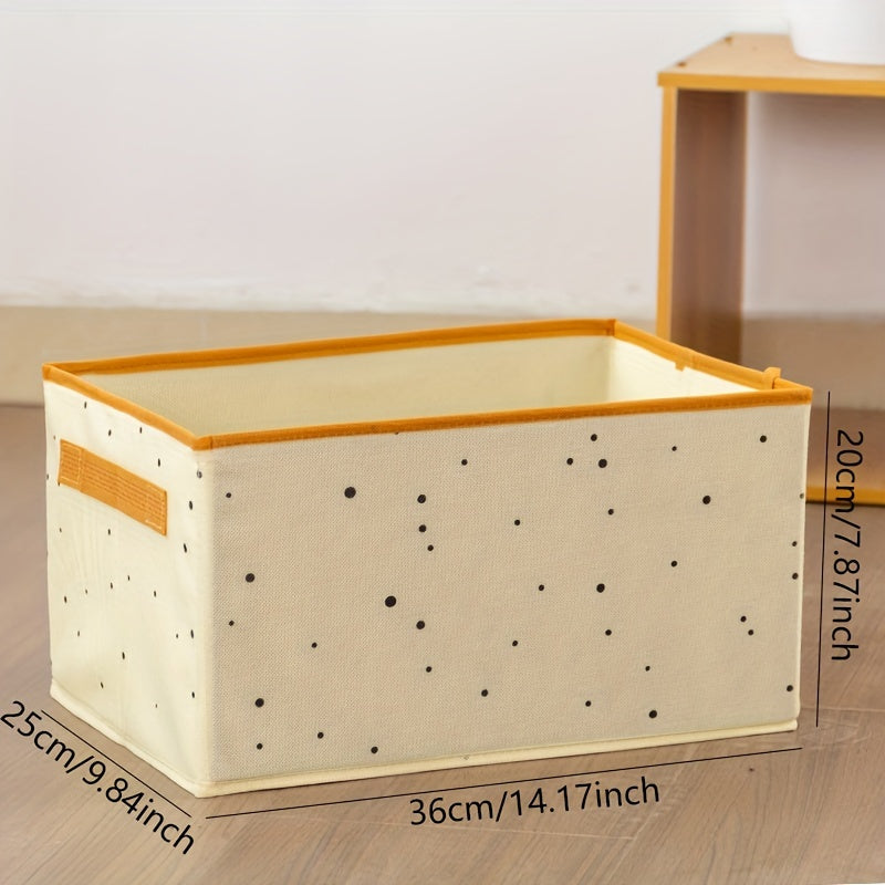 Стильная складная тканевая коробка для хранения с крышкой. Идеально подходит для одежды, игрушек и организации пространства в спальне, гостиной или общежитии.