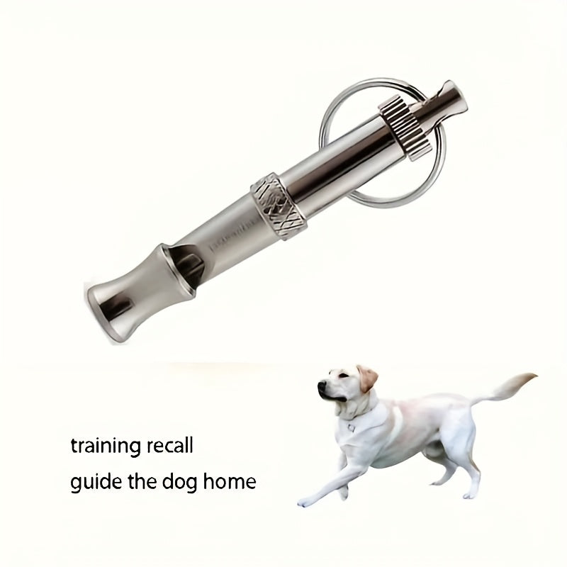 Adjustable frequency ultrasonic whistle for dog and pigeon training.