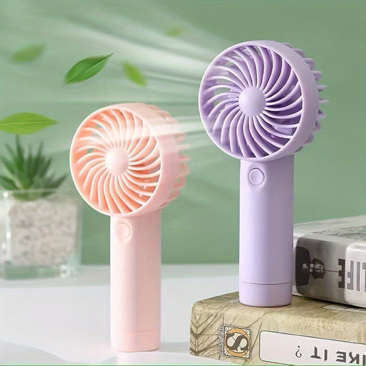 Portable Mini Fan, USB Rechargeable, Ideal for Indoor and Outdoor Use, Silent Operation, Fashionable and Cute Design, Perfect for Office and Desktop Settings