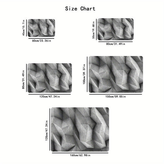 1 шт. современного коврика для двери с 3D-иллюзией - нескользящий, легко чистится, изготовлен из толстого полиэфирного волокна толщиной 1,1 см, противоусталостный кухонный коврик, подходит для гостиной, прихожей, балкона, домашнего декора