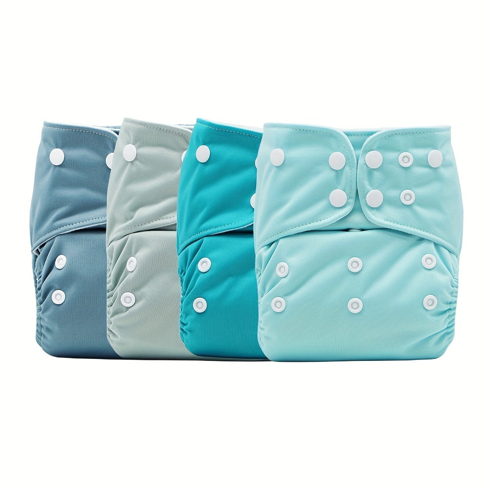 Set of 5 Washable Cloth Diaper Covers in Random Colors with Adjustable Fit for 3-15kg Babies, Reusable Cloth Diapers for Cloth Nappies