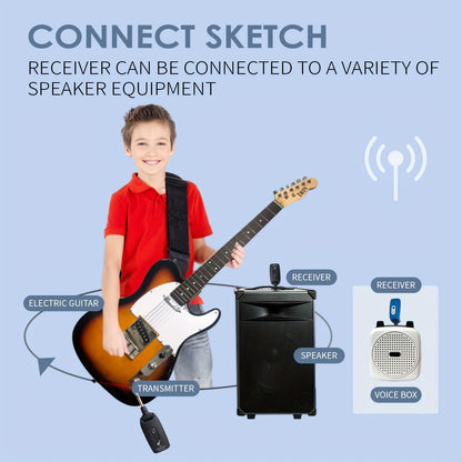 2.4GHz simsiz qabul qiluvchi elektr gitarlari uchun.