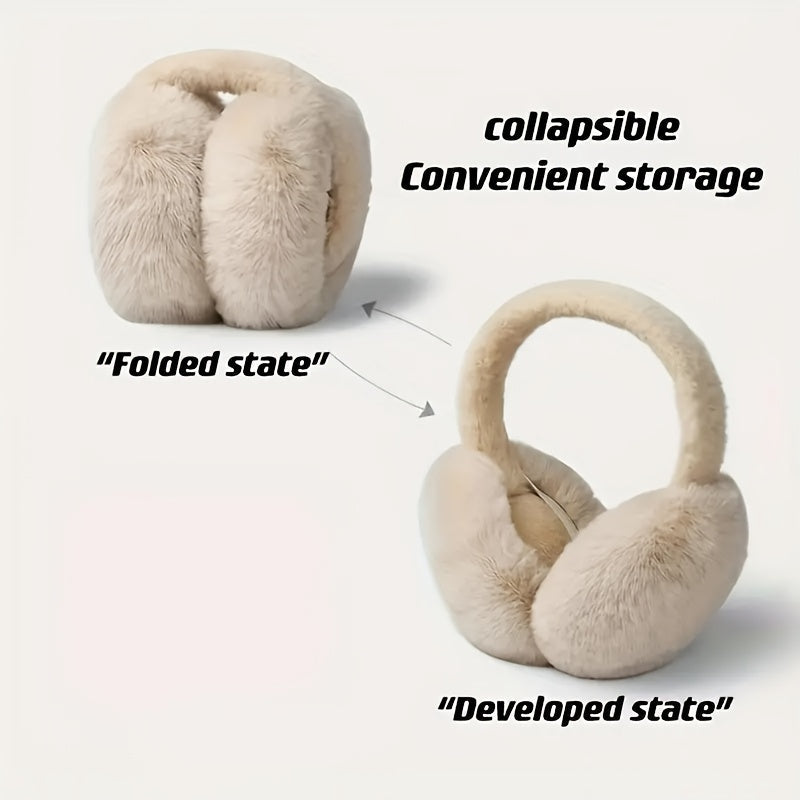 Keep warm during winter with our Winter Warmth Knit Fabric Earmuffs. These fuzzy ear warmers are made of polyester and provide foldable ear protection in a fitted style. Care for them by hand washing only to ensure their longevity throughout the winter