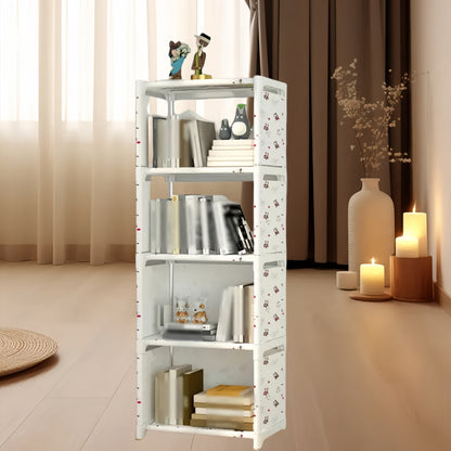 Metal Bookshelf - Easy Assembly, Space-Saving Design for Home Office, Dorm Room & Rental Housing