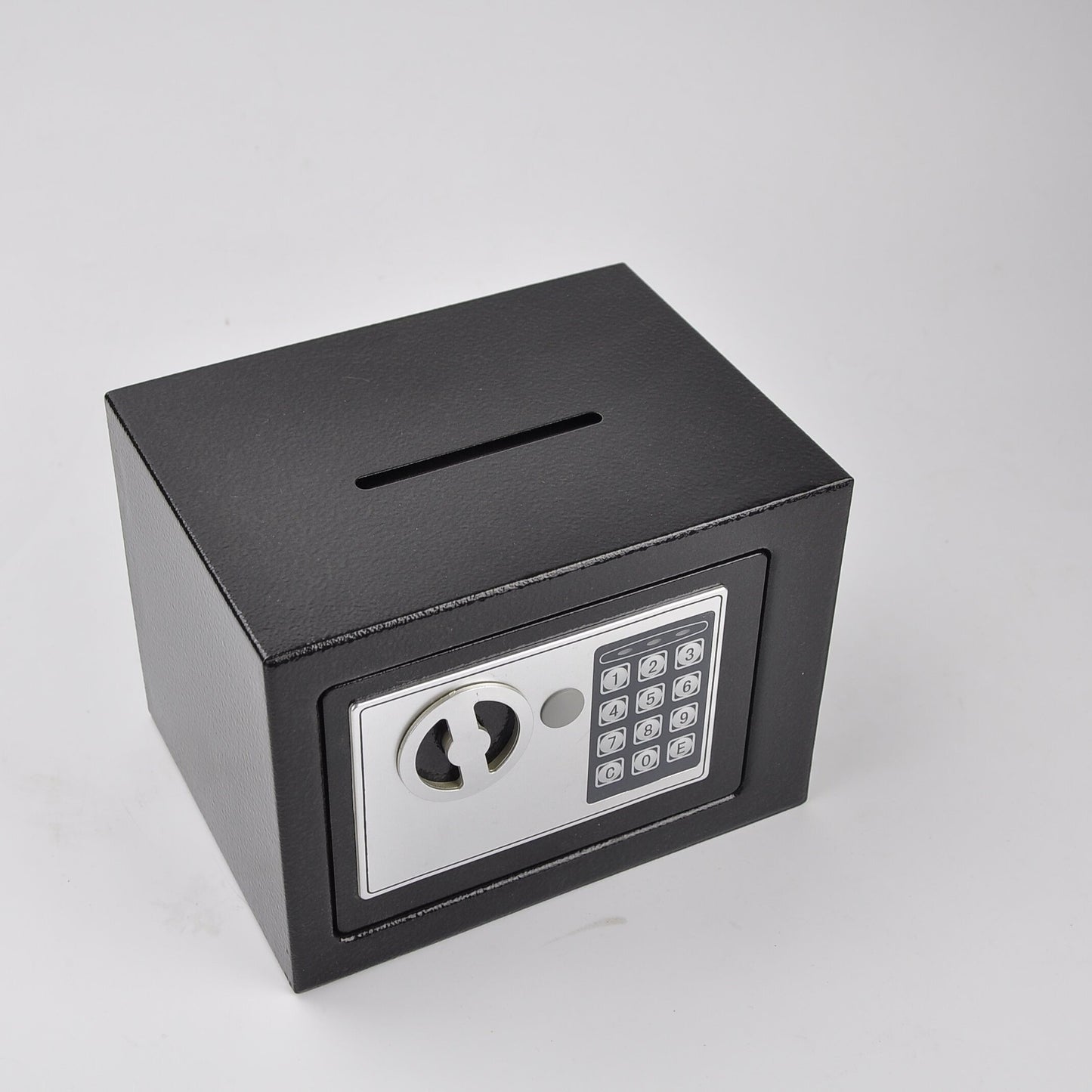 1pc Electronic Password Lock Safe Box for storing coins, paper money. Can be used for household or office storage.