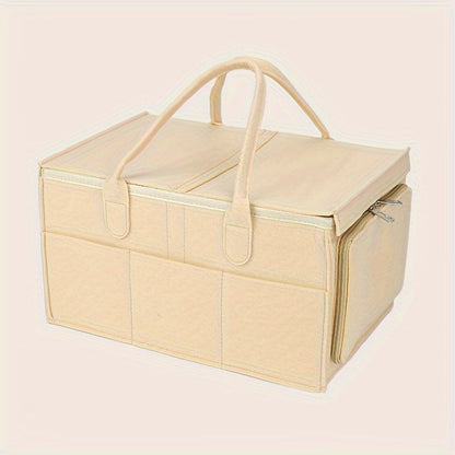 Large capacity khaki diaper storage bag with zipper for organizing diapers, perfect gift for holidays such as Christmas, Halloween, Thanksgiving, New Year's, Easter, and Valentine's Day.