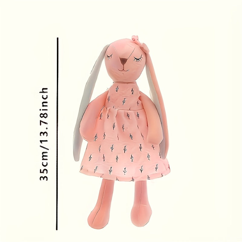 1pc Preppy Style Anime Bunny Doll, Soft Polyester, Lightweight Cartoon Pillow, Dry Clean Only, Great Easter Gift