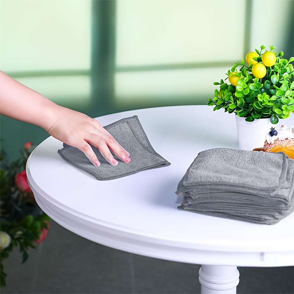 Reusable Microfiber Gray Family Cleaning Towel 25*25