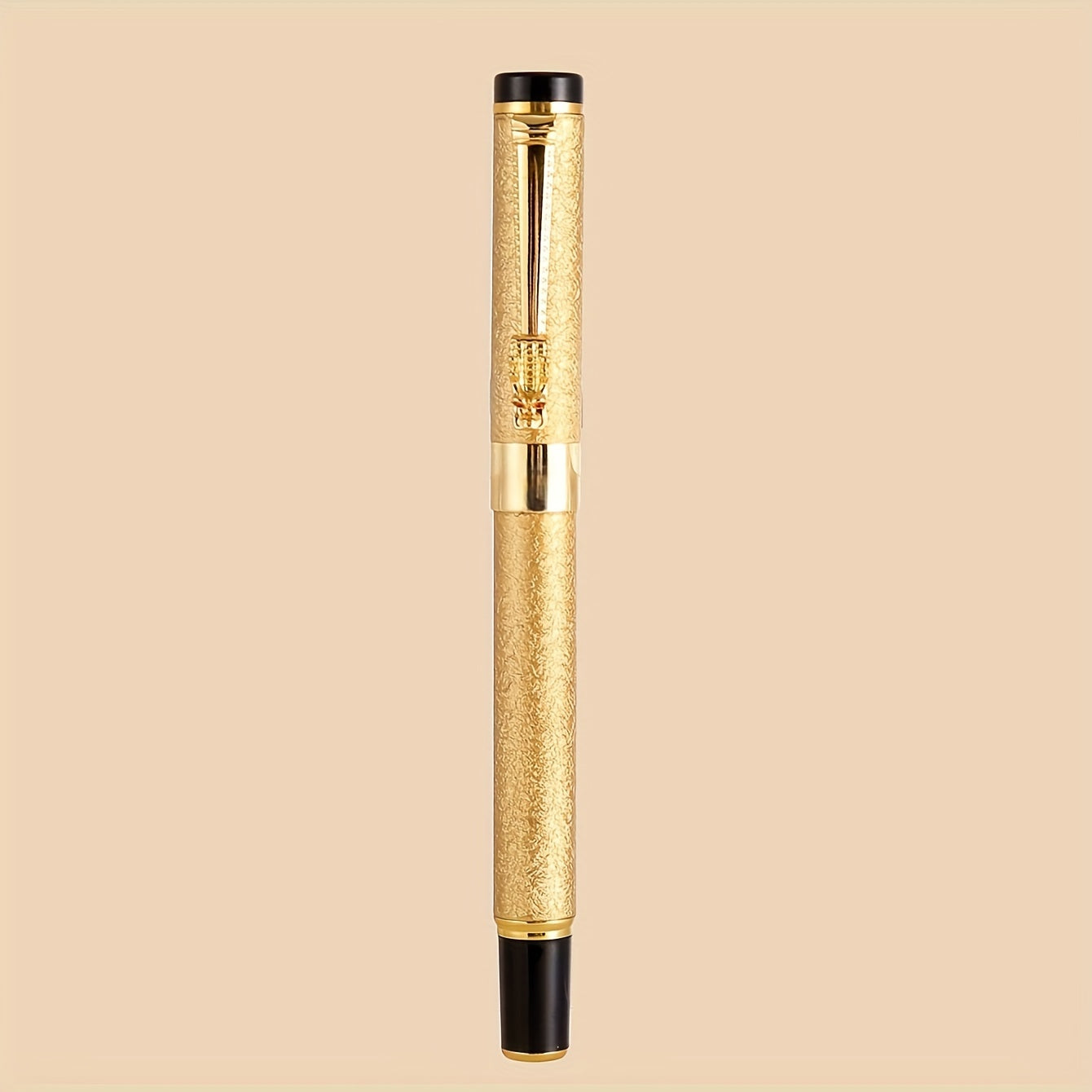 Luxury matte metal fountain pen with 0.5mm iridium nib for smooth writing, ideal for office use and daily writing.